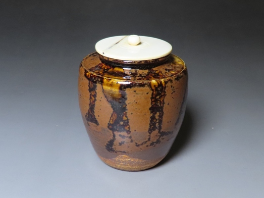 【お買得】 利茶土ミルグリム作 茶道具 古美術 菅沼清峯堂 瀬戸肩衝茶入 工芸品